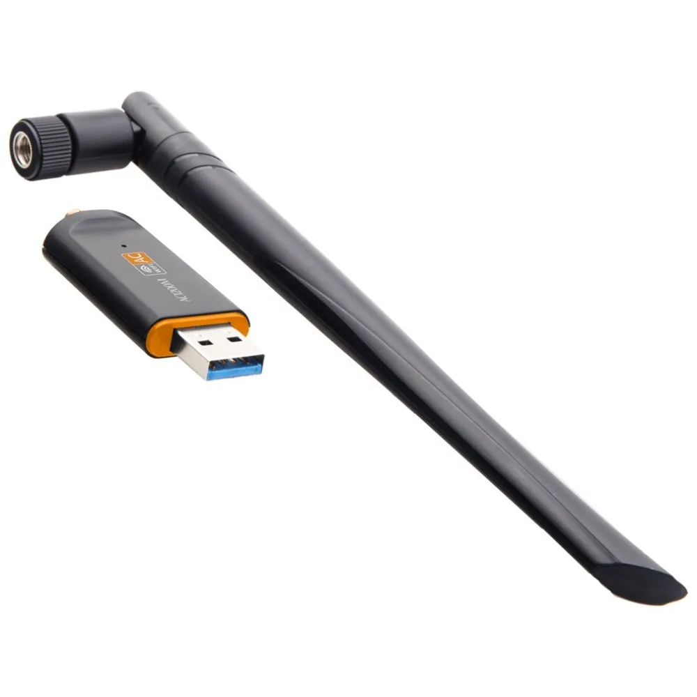 

AC 1200Mbps Wireless WiFi USB Adapter Dual Band 2.4/5Ghz with Aerial 802.11AC Network Card High Speed USB3.0 Receiver