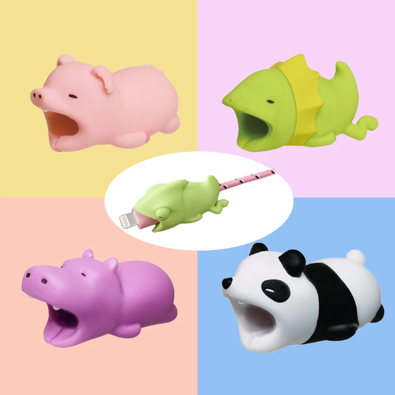 

Cute Animals Usb Charger Phone Cable Organizer Bite Protector for iPhone Andriod USB Cable Charger Protector E