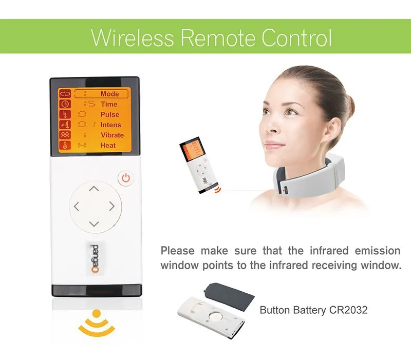 High Quality Wireless Remote Control Neck Massage Cervical Therapy Instrument Magnetic Therapy Vibration Far Infrared Heating-3