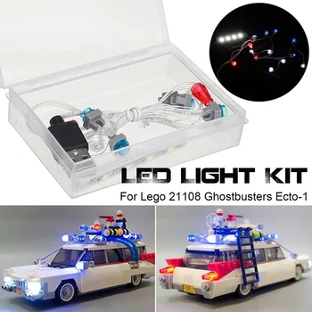 

LED Light Lighting Kit for 21108 for Ghostbusters Ecto-1 Car Bricks Toy (Only Light Included) with USB Port