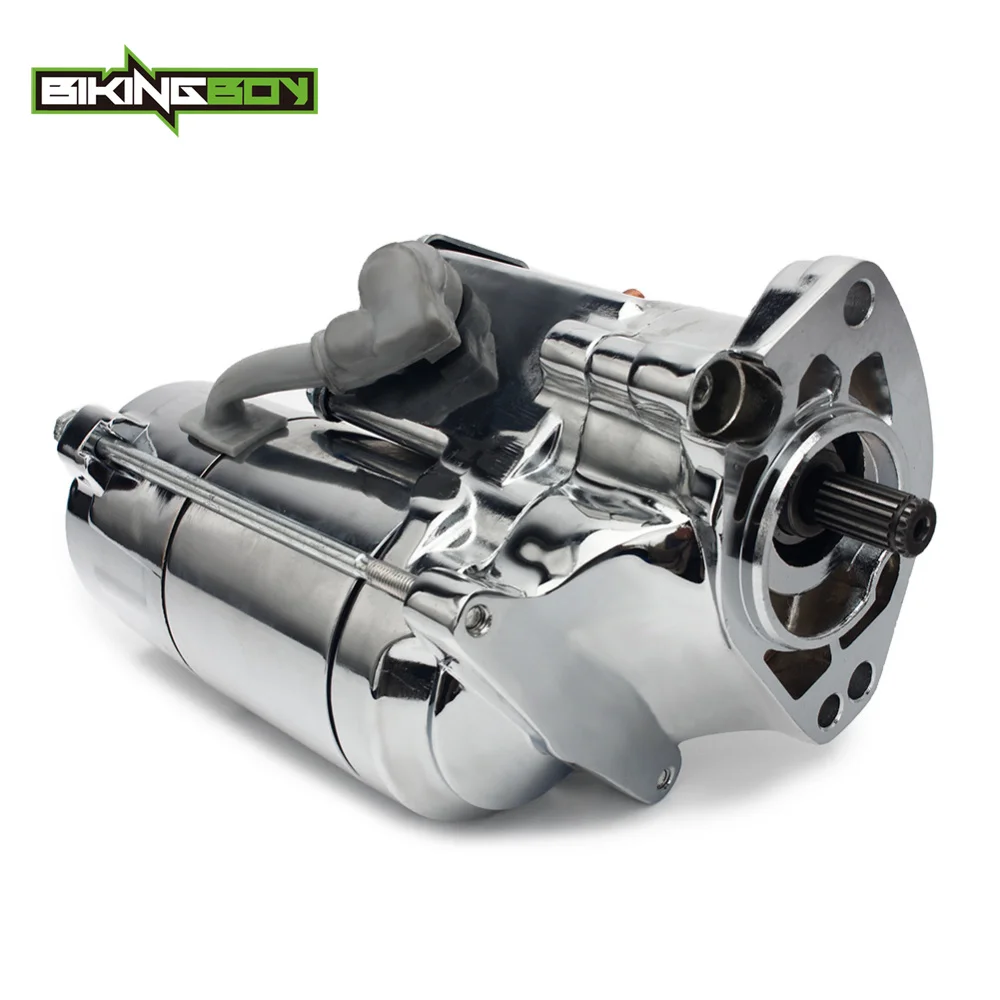 BIKINGBOY 1.8KW для Harley Davidson Road King/Classic Electra Glide Fat Boy Softail Super Glide Starter Motor OEM 31553-94 - Цвет: Chrome