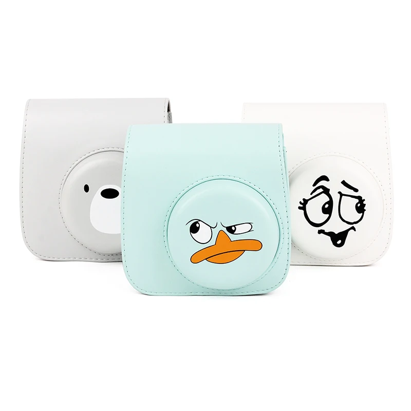 

Fashion Cartoon Camera Bag PU Leather Instant Film Pouch Protector for Fuji Fujifilm Instax Mini 8 8+ 9 Accessories Case