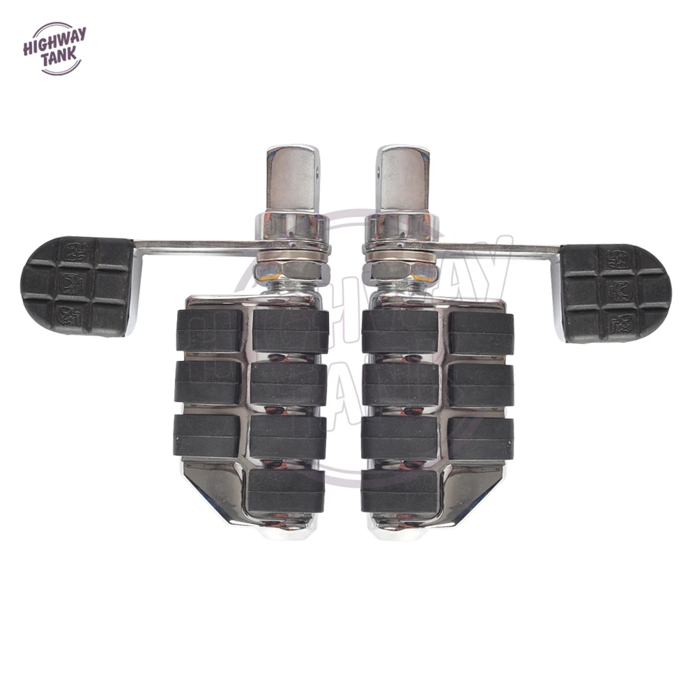 Chrome Motorcycle Foot Peg Footrest Heel Stirrup Moto Foot Rest case for Honda VTX1800 2002 2011