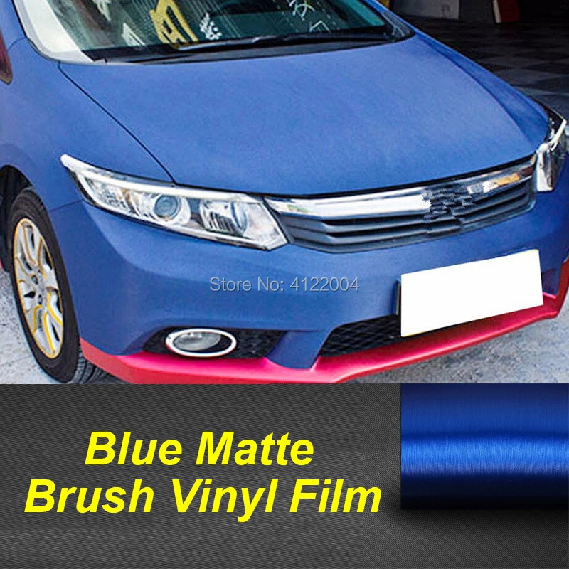 

10/20/30/50cm JSLS Blue Car Styling Matte Brushed Car Body Wrap Vinyl Film Sheet Motorcycle Automobiles Stickers