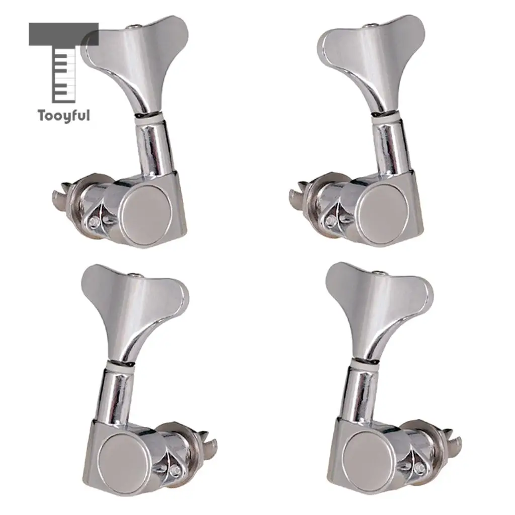 Tooyful Electric Bass String Tuning Peg Tuner Sealed Fish Tail Button for 4/5/6 String Bass