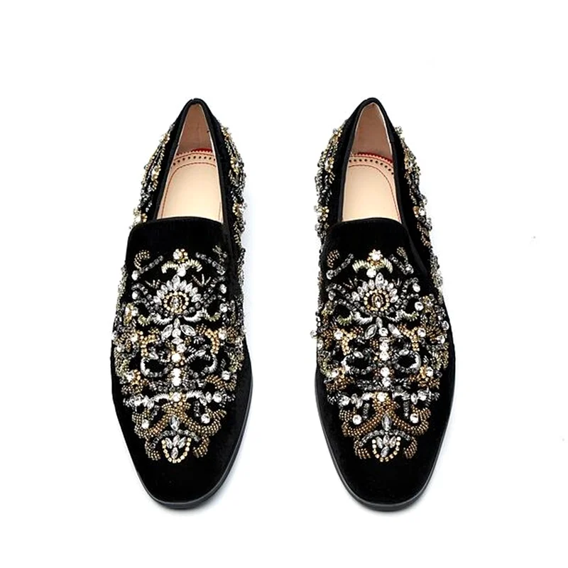 mens rhinestone dress shoes