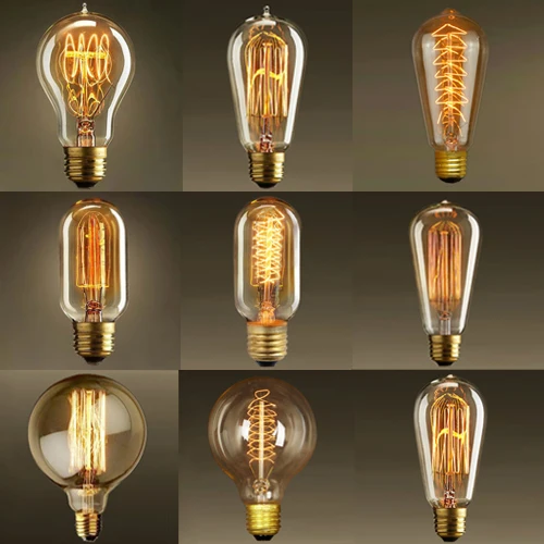 220 240v 40w E27 Retro Style Incandescent Vintage Edison Light Bulb 220 240v 40w E27 Retro Style Incandescent Vintage Edison Light Bulb Replace For Pendant Lamp Filament Tungsten In Bulbs From