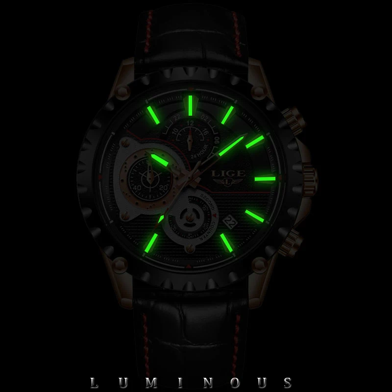 2019 LIGE New Fashion Sport Men Watches Men Business Waterproof Watch Date Chronograph Quartz Male Dress Clock Relogio Masculino
