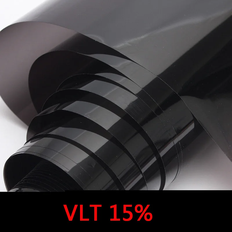 

car sunshade window tint film tinting roll kit 15% VLT black UV-proof scratch resistant for summer auto car house 50*300cm