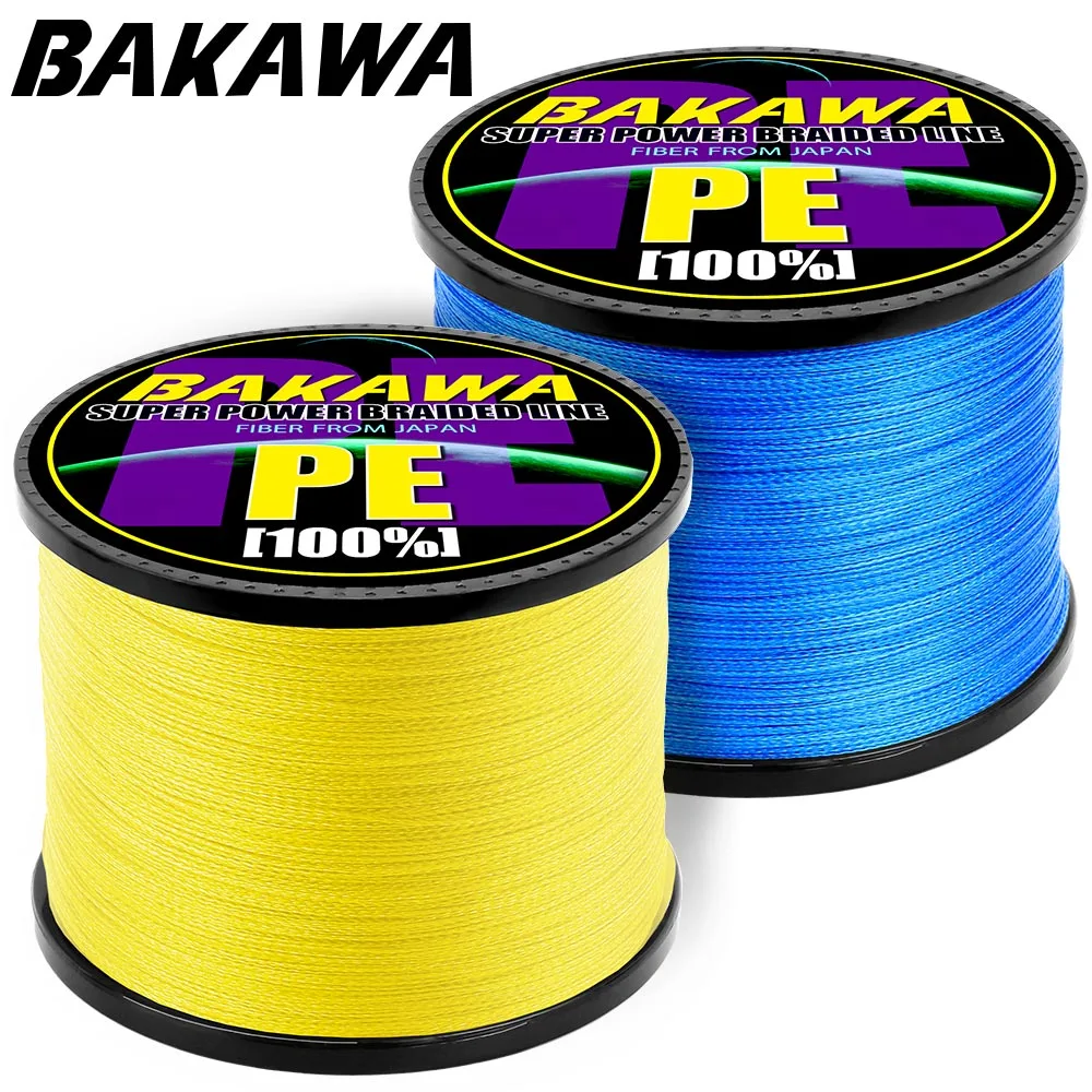 BAKAWA рыболовная леска 4 нити PE плетеная 1000 метров мультифиламентная веревка peche carpe