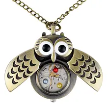Vintage Steampunk Ювелирные Женщины Заявление Ожерелье Ретро Сова Бронзовая Подвеска Уникальная Мужская Подарок Steampunk Длинное Ожерелье