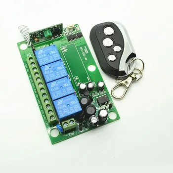 

AC 85v~250V 110V 220V 230V 4CH RF Wireless Remote Control Relay Switch Security System Garage Doors Rolling Gate Electric Doors