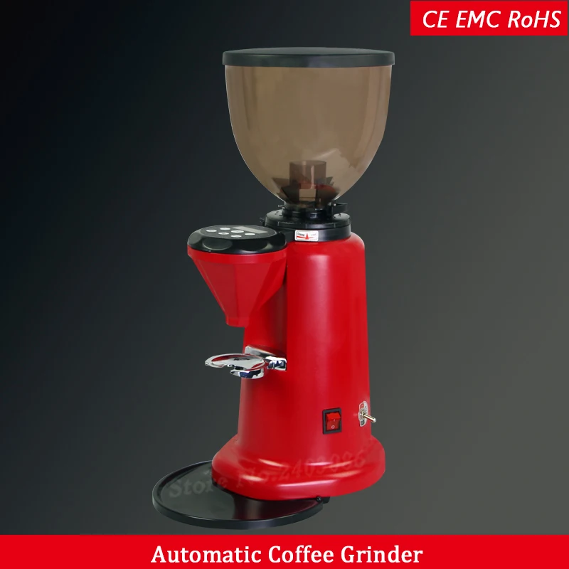 Professional conical hopper burr mill 6-9 kg/hour espresso coffee grinder automatic electric coffee maker machine flat wheel 