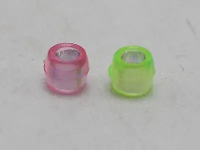 1000 Mixed Color Silver Foil Acrylic Barrel Pony Beads 4X3mm for Kids Craft