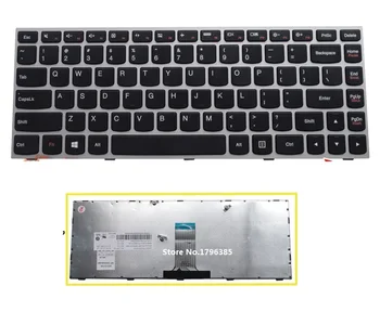 

SSEA New US Keyboard For Lenovo G40 g40-30 g40-45 G40-70 G40-75 G40-80 Flex2-14a black keyboard silver frame