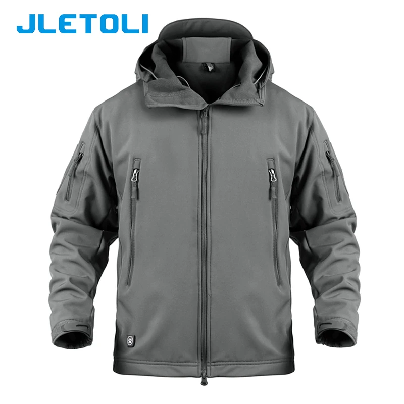 

JLETOLI Warm Winter Jacket Men Coat Fleece Jackets Waterproof Windbreaker Tactical Softshell Jacket Heated Jacket For Hiking