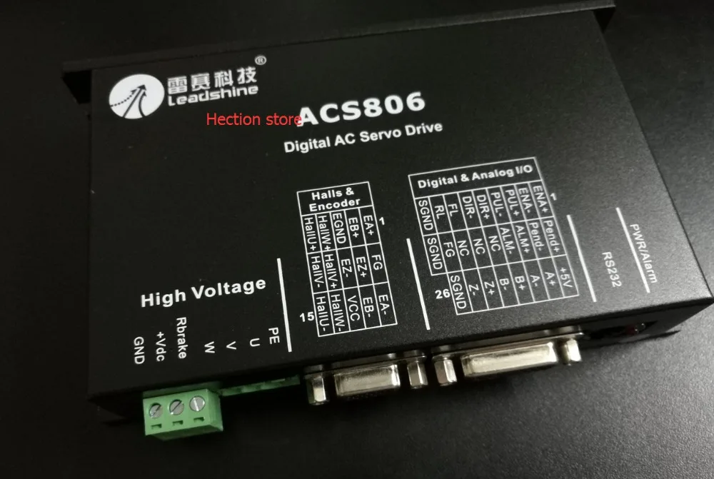 Серводвигатель Leadshine ACS806 работает при 48 80vdc 0A to18A с серводвигателем 400 Вт ACM604V60 01 2500