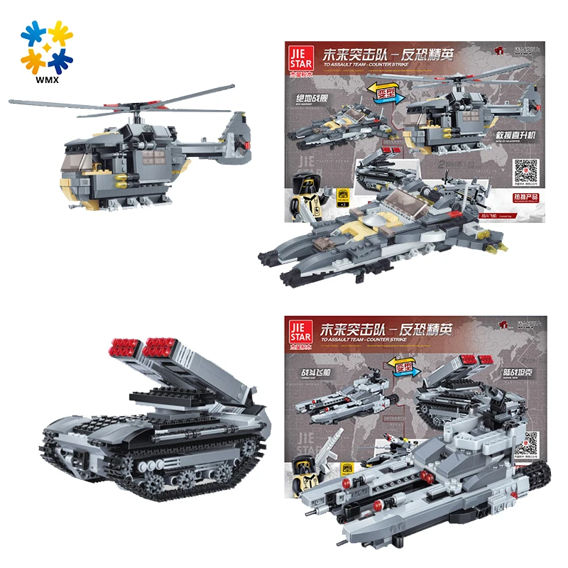 Military Series Assemble 29025 29026 Tank Helicopter Building Blocks