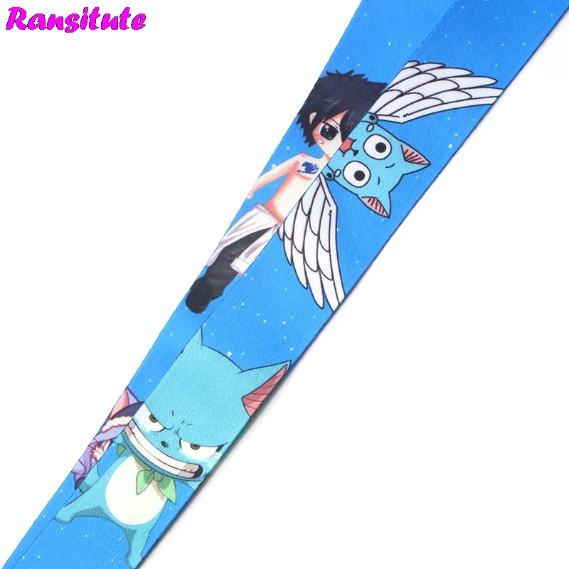 Ransitute R335 الجنية الذيل لطيف الحبل الرقبة حزام للمفاتيح ID بطاقة أحزمة هاتف المحمول شارة حامل DIY شنق حبل