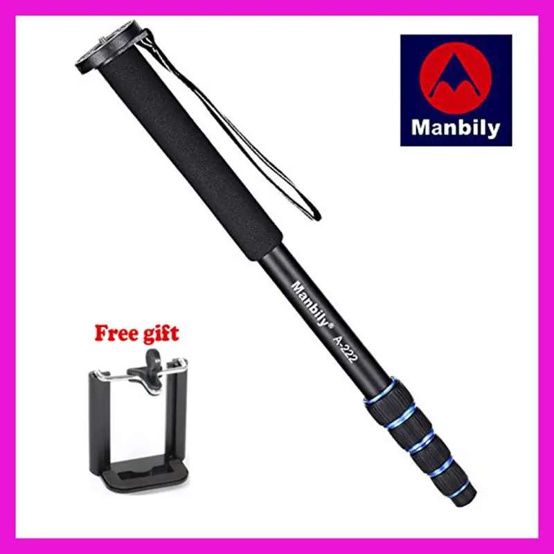 

Manbily A-222 Portable Professional Aluminium 5 Section Camera Monopod DSLR Monopod for Canon Nikon Sony DSLR DV