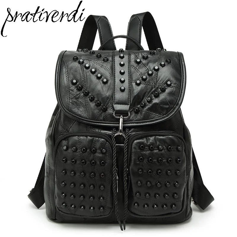 2017 Fashion Brand PU Leather High Quality Backpack Women Shoulder Bags Women School Bag Girl Travel