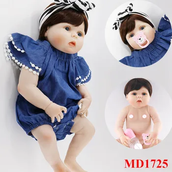 

57cm Full Body Silicone Reborn Dolls fashion bathe Toys for Children Girls Adorable Birthday Gift Dolls bedtime play house doll