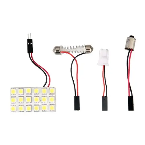 

10x) PANNELLO 18 LED SMD BIANCO + ADATTATORE BA9S T10 SILURO