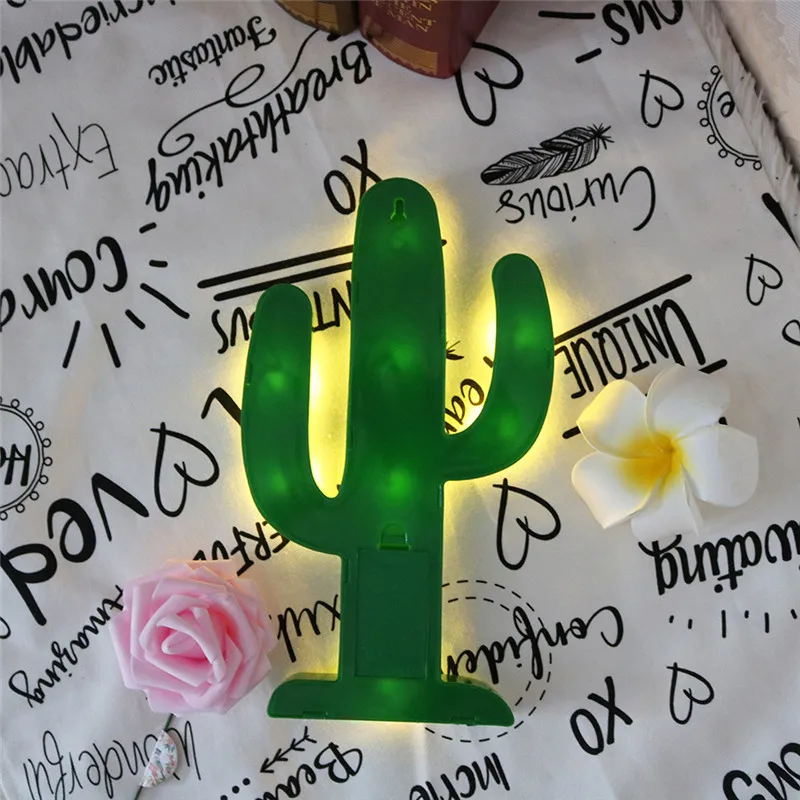 DELICORE-New-Green-Cactus-Plastic-LED-Night-Light-Battery-Night-Lights-For-Kids-Rooms-Children-Cute