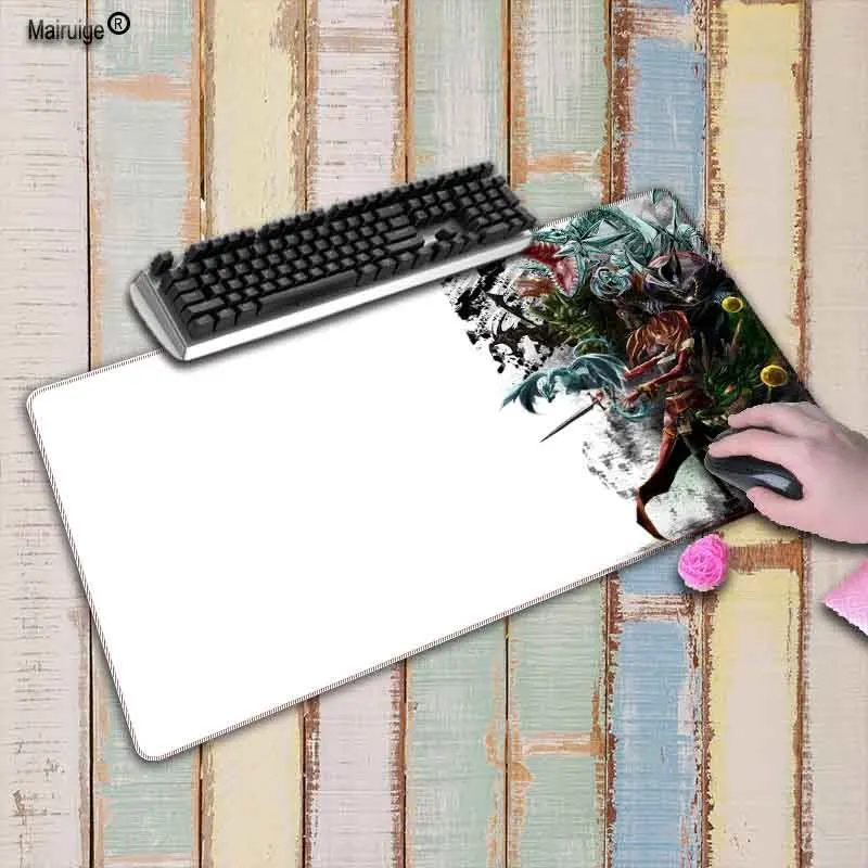 Mairuige Japan Anime Girl Big Gaming Mouse Pad Lock Edge Desk Keyboard Mouse Mat Rug Large Game Mou