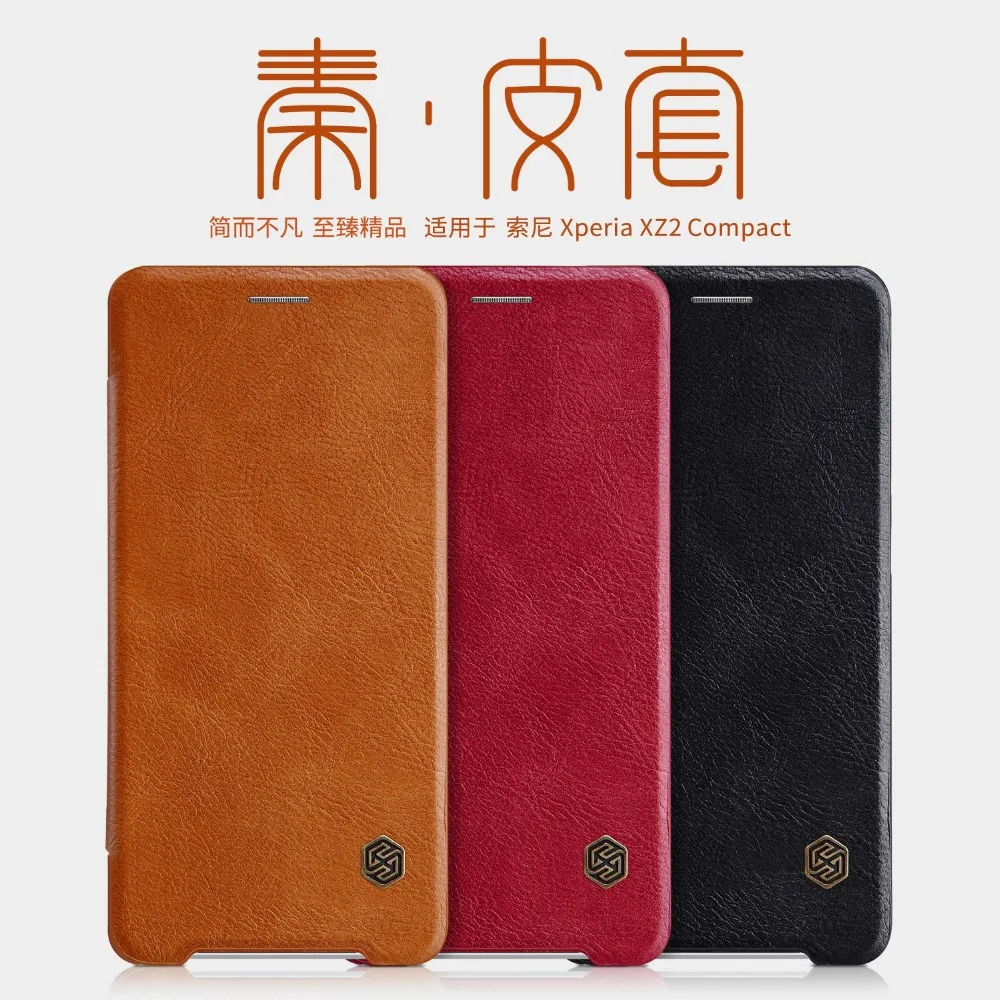 

for Sony Xperia Xz2 Compact case leather cover 5.7" Nillkin vintage flip leather case for Sony Xperia Xz2 Compact