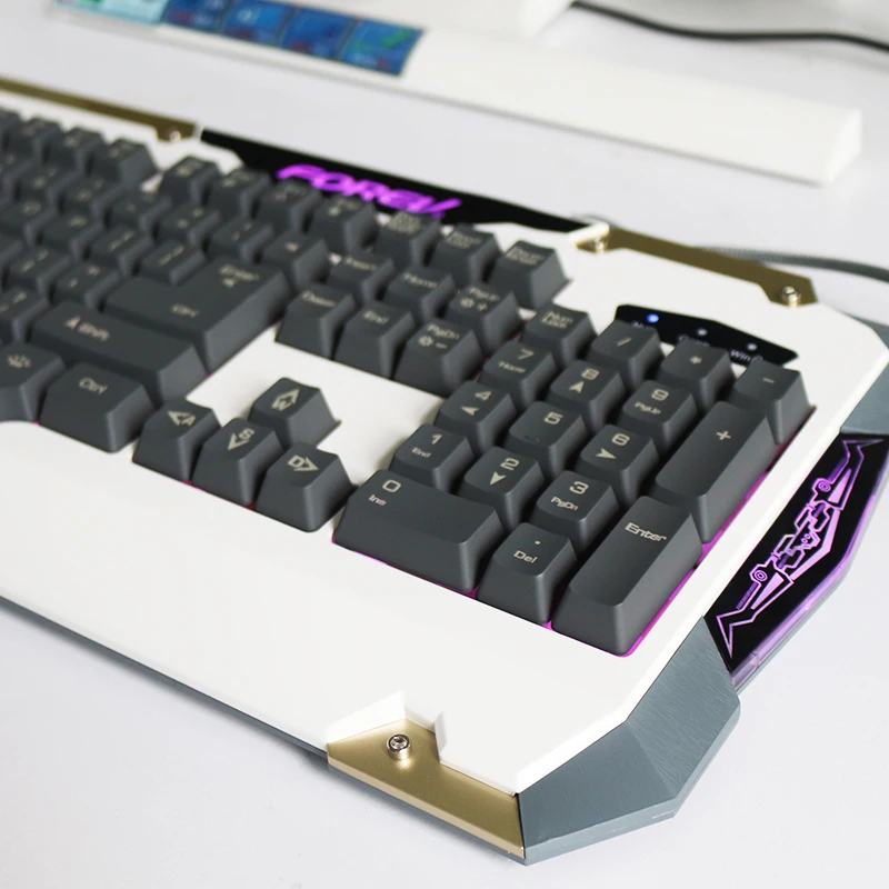 104 Ключи Usb Проводная Клавиатура Gaming Дыхание Подсветка Gamer PC Механическая Со