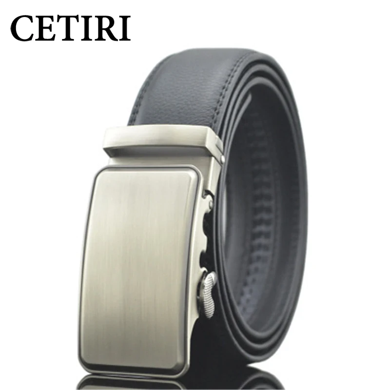 

CETIRI 110cm 120cm 130cm 140cm 150cm Luxury Men Genuine Leather Belts Business Style Strap Male Automatic Buckle Belt For Jeans