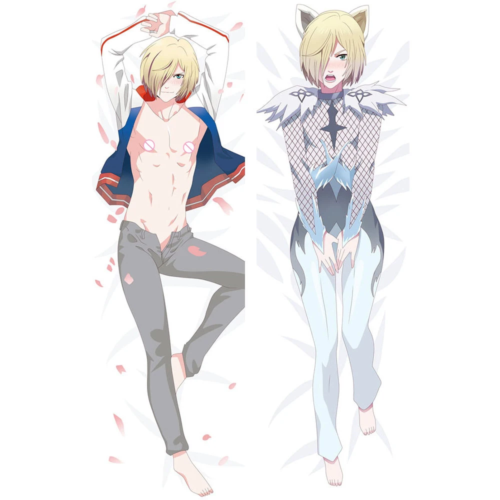 

Japanese Anime YURI!!! on ICE Hugging Pillow Cover Case Pillowcase Decorative Pillows 2Way 50*160cm