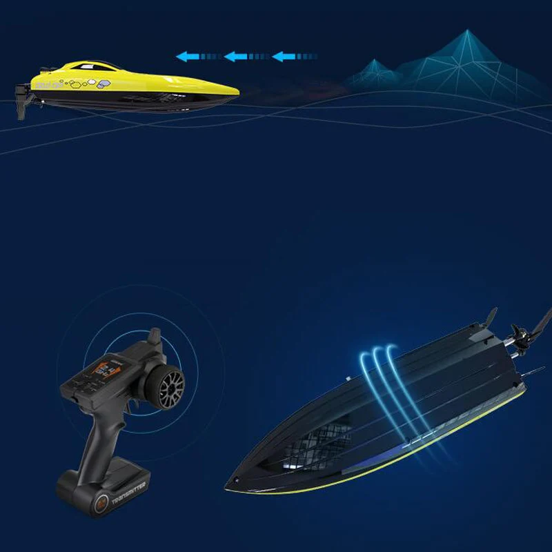 

High-Speed Remote Control Boat 2.4G Double Cover Waterproof High Speed Competition Speedboat Boat Sailing Ship Model Toy Gift