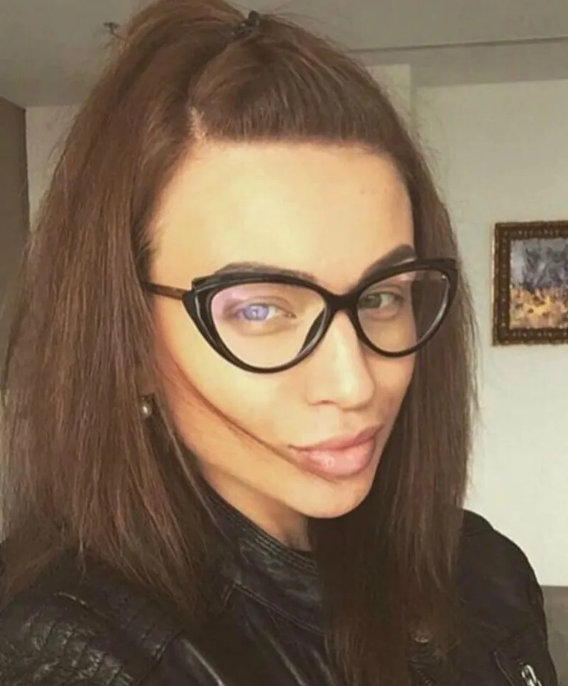 

2018 Spectacle frame cat eye Glasses frame clear lens Women brand Eyewear optical frames myopia transparent Temples for glasses