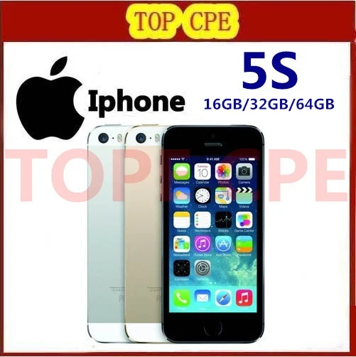 Original Factory Unlocked Apple iPhone 5S 16GB 32GB 64GB 8MP Camera Cellphones in Sealed Box Dual
