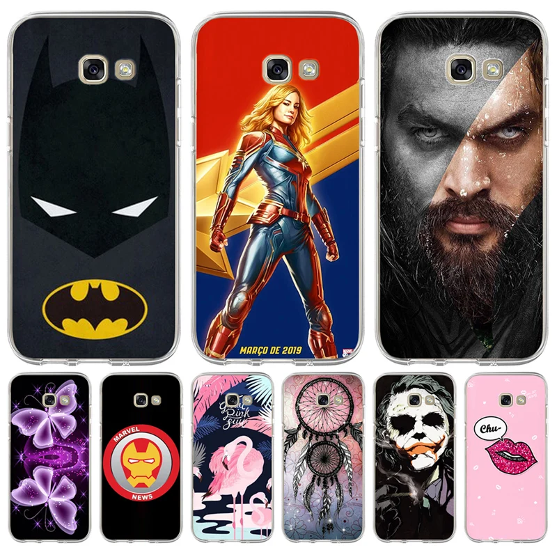 For Samsung Galaxy S6 S7 S8 S9 Edge Plus A3 A5 A7 A8 2016 2017 2018 J3 J5 J7 2015 Case cover iron Man Cool Batman Joker Flamingo |
