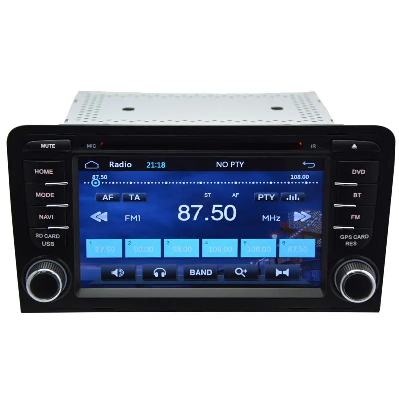 Автомагнитола 2 Din с емкостным экраном DVD плеер для Audi A3 S3 2003 2012 стерео головное