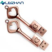 The key to love Metal USB flash drive U disk 4GB 8GB 16GB 32GB 64GB pen drive pendrive menmory stick Flash Card