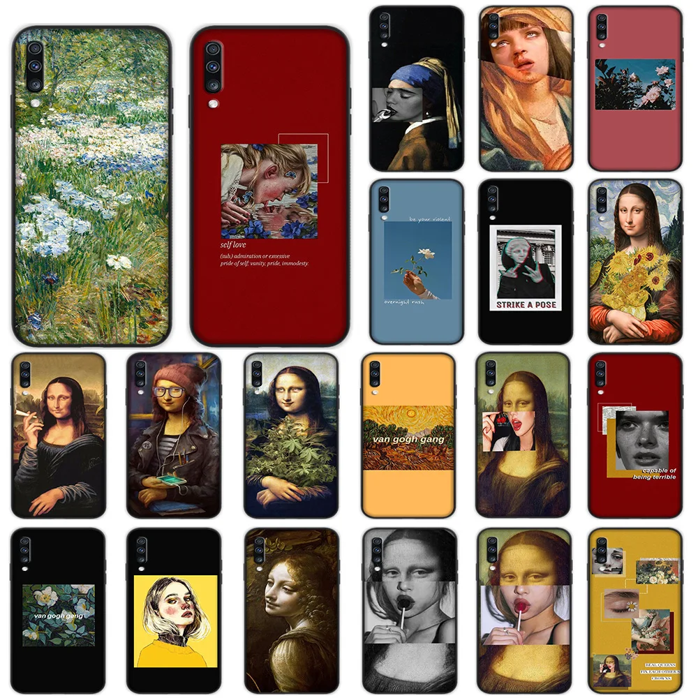 

Art Aesthetic Mona Lisa Painting David Soft Case for Samsung Galaxy A5 A6 A7 A8 A9 Plus A10 A20 A30 A40 A50 A60 A70 M40 Cover