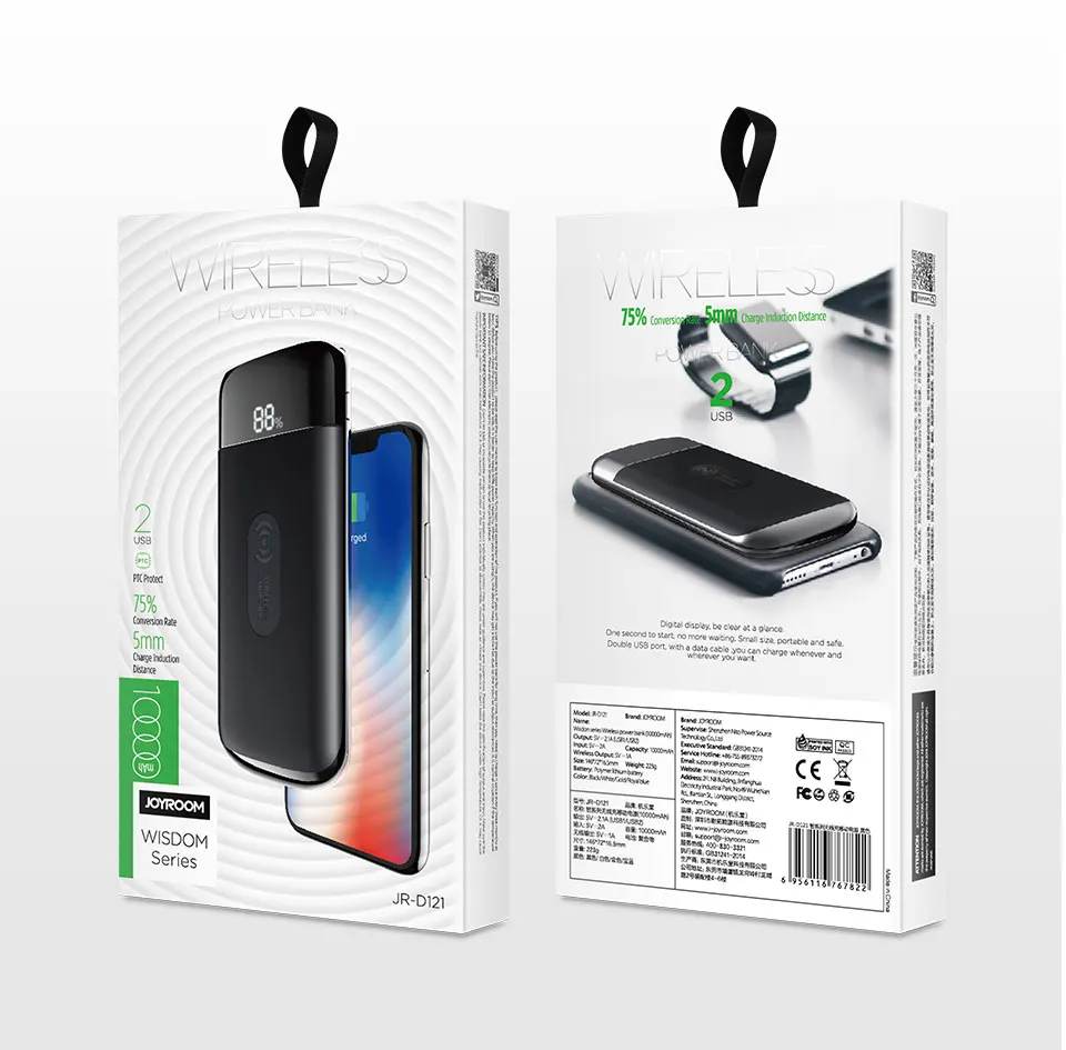 NEW Qi Wireless Charger 10000mAh Power Bank Dual USB Fast Charger External Battery Powerbank For iphone 8 X phones