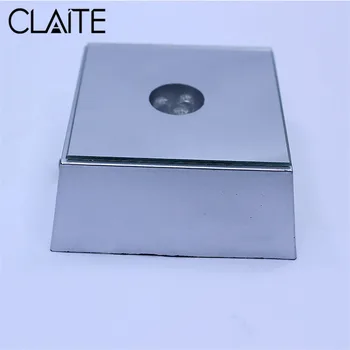 

CLAITE 3 LED Colorful Light Crystal Figurine Display Lamp Base Colorful Square Stand Base for Crystal Glass Transparent Objects