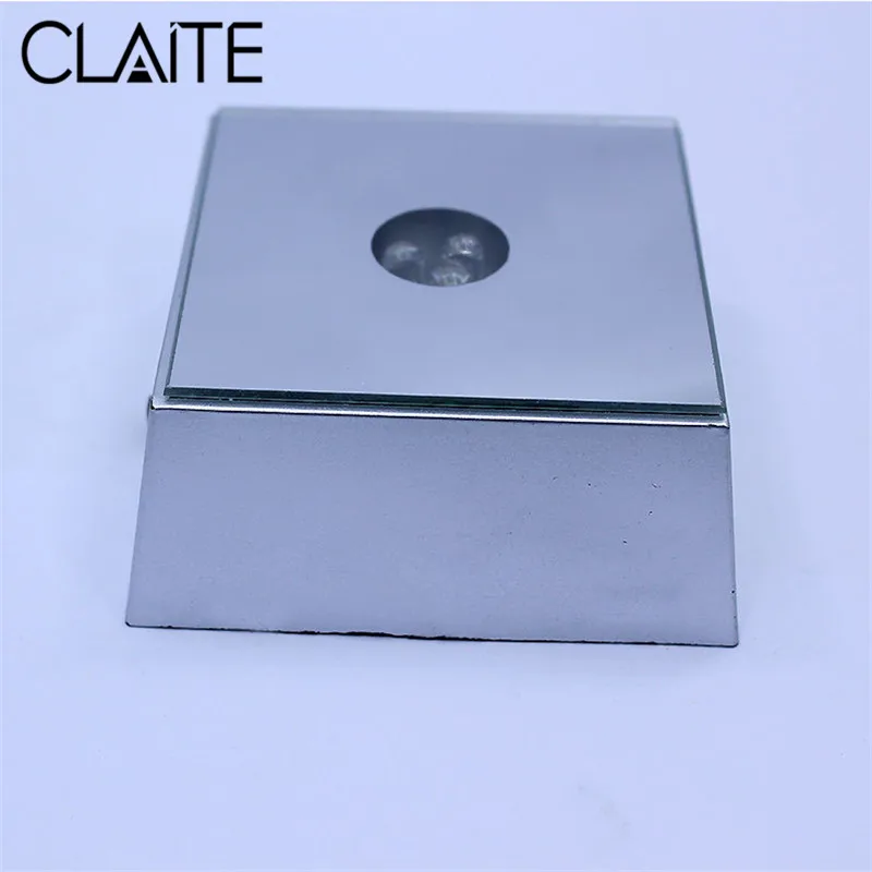 CLAITE 3 светодиодный Красочные светильник кристальная фигура Дисплей основание