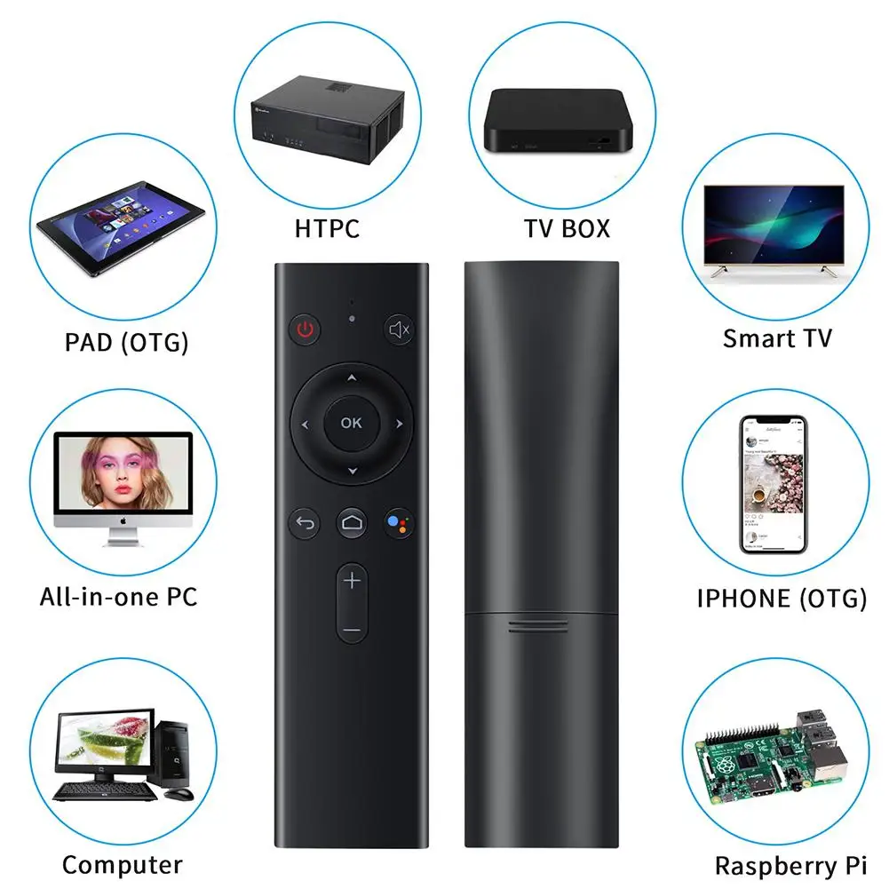 Q8 Bluetooth ИК голосовой пульт дистанционного управления беспроводной AI голосовой Летающий белка мышь ТВ-приставка телеприставка пульт дистанционного управления воздушная мышь для ТВ