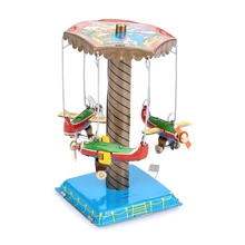 Интересные оловянные игрушки, вращающийся самолет, рождественский подарок, игрушка, детский подарок, развлечения, железо, разноцветные винтажные игрушки, орнамент, детская игрушка