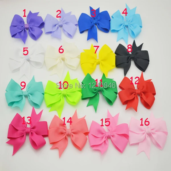 

3.5 inch grosgrain ribbon hair bow wedding hair accessories girl hair bows without CLIP 40pcs/lot