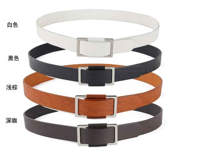 

NEW direct wholesale Metal head brand belt PU leather belts for men women belt Factory