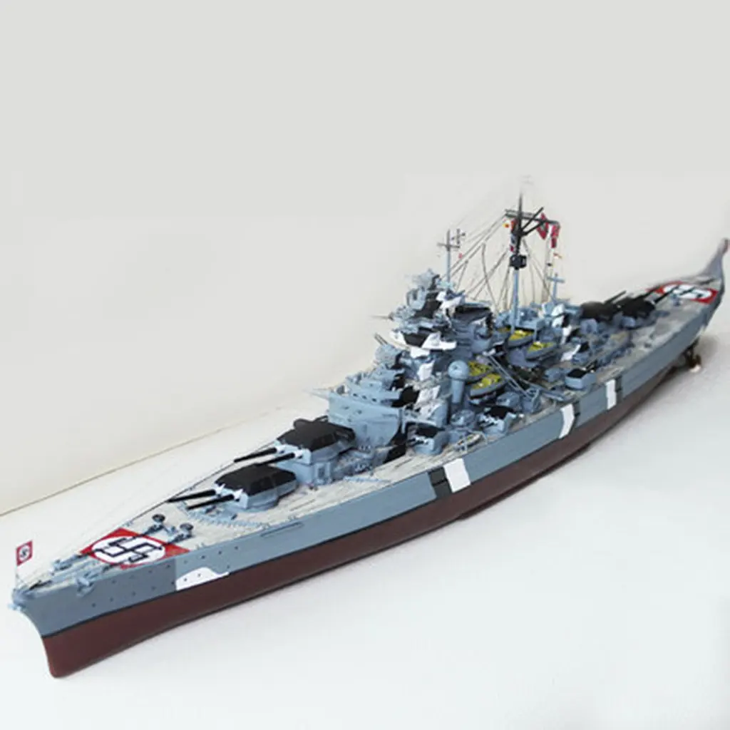 

1/700 German Bismarck Battleship DIY Assembly Model Collectible 3D Puzzle Educational Toys Gift for Children Kids Toddler