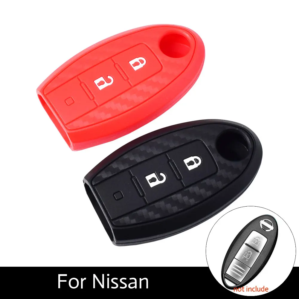 

ATOBABI Silicone Car Key Cover Case For Nissan 350Z Almera Altima Armada Qashqai Cefiro Cube Juke Livina March Maxima Smart keys