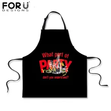 FORUDESIGNS/женские и мужские Смешные фартуки для барбекю вечерние пивные Dringking белые черные мужские поварский фартук корейские японские вечерние безрукавные фартуки